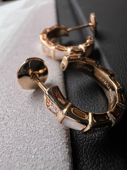 [Windsor Jewelry]SERPENTI MOP PINK GOLD EARRINGS