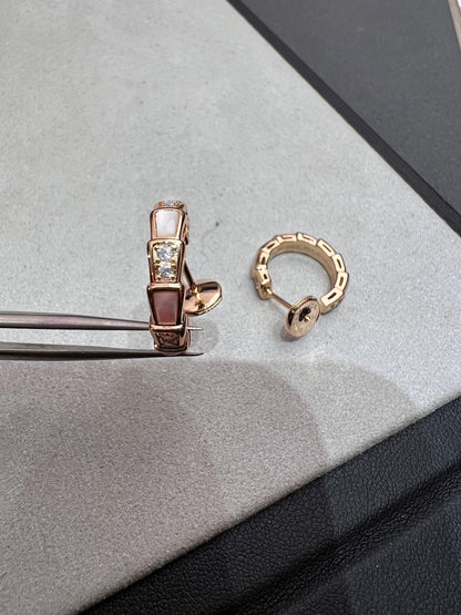 [Windsor Jewelry]SERPENTI MOP PINK GOLD EARRINGS