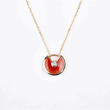 [Windsor Jewelry]AMULETTE GOLD CARNELIAN ONYX NECKLACE