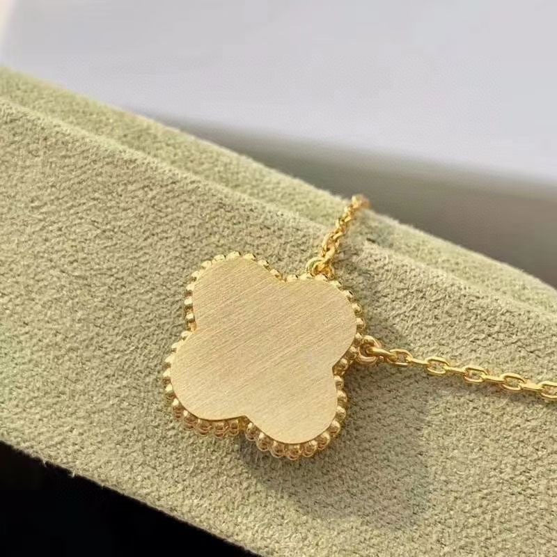 [Windsor Jewelry]CLOVER 15MM DIAMOND TURQUOISE NECKLACE