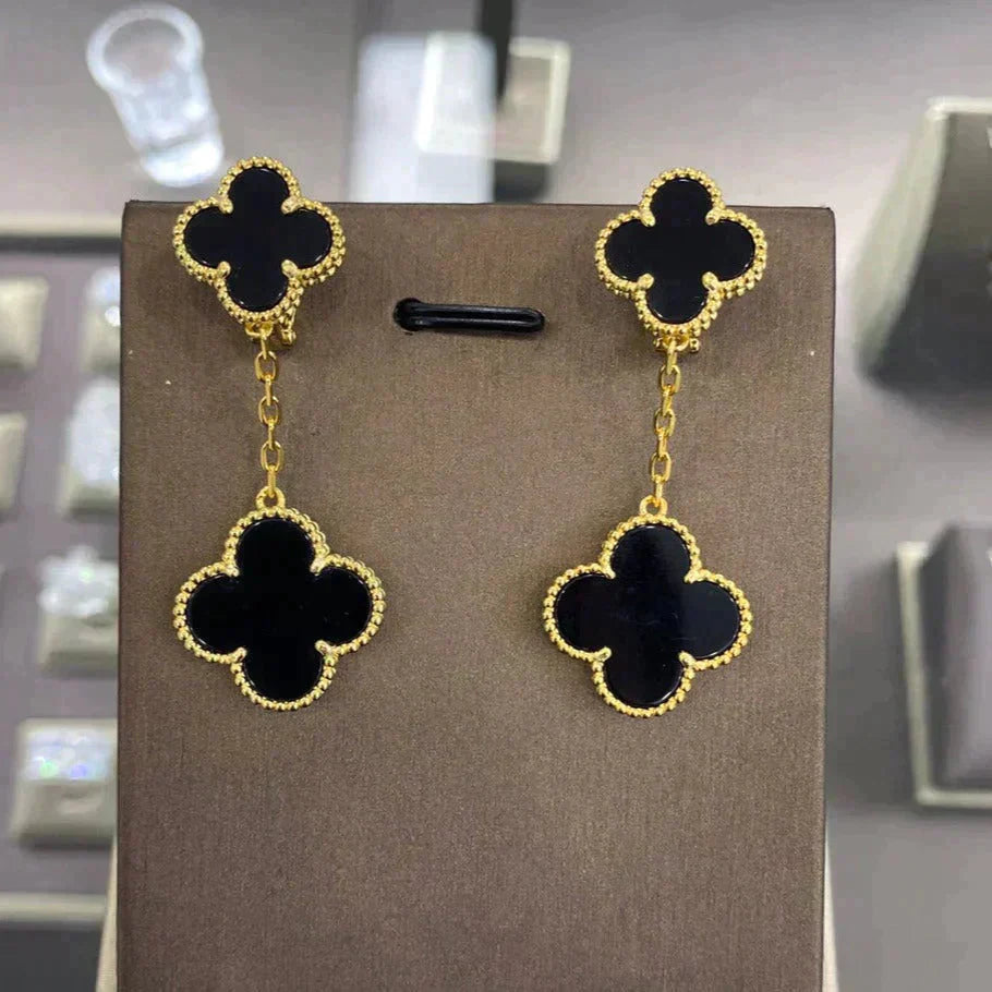 [Windsor Jewelry]CLOVER 2 MOTIFS  EARRINGS (MULTIPLE CHOICESC
