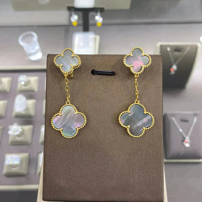 [Windsor Jewelry]CLOVER 2 MOTIFS  EARRINGS (MULTIPLE CHOICESC