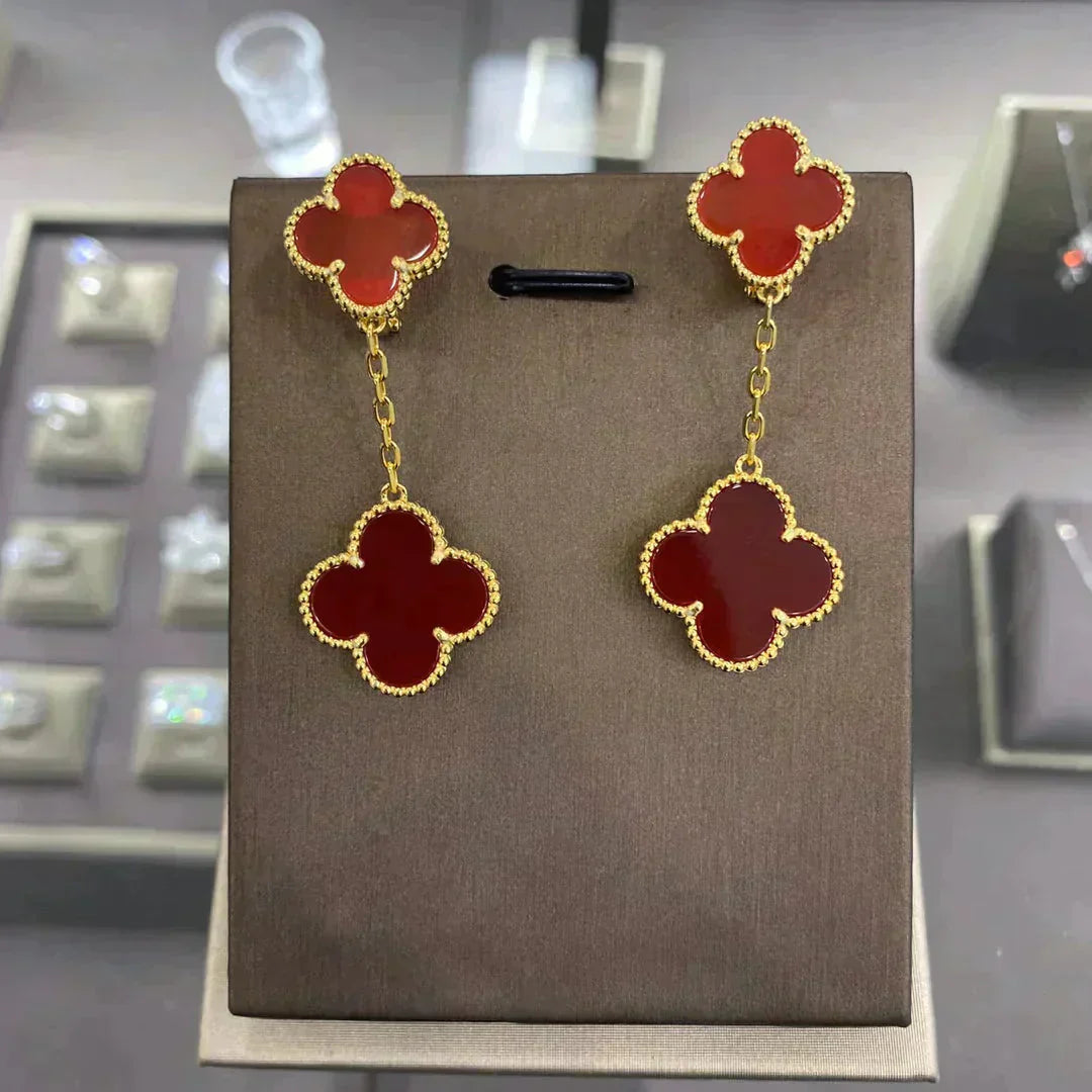 [Windsor Jewelry]CLOVER 2 MOTIFS  EARRINGS (MULTIPLE CHOICESC