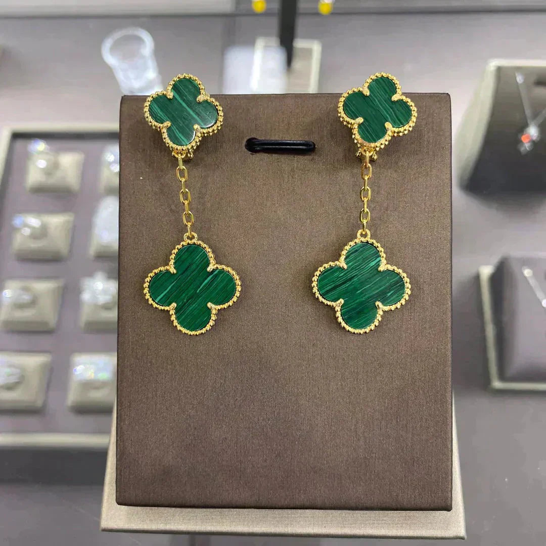 [Windsor Jewelry]CLOVER 2 MOTIFS  EARRINGS (MULTIPLE CHOICESC