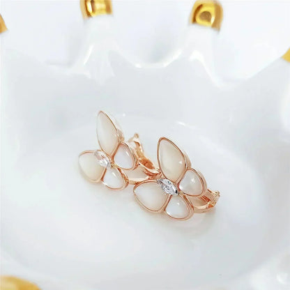 [Windsor Jewelry]BUTTERFLY MOP DIAMOND EARRINGS