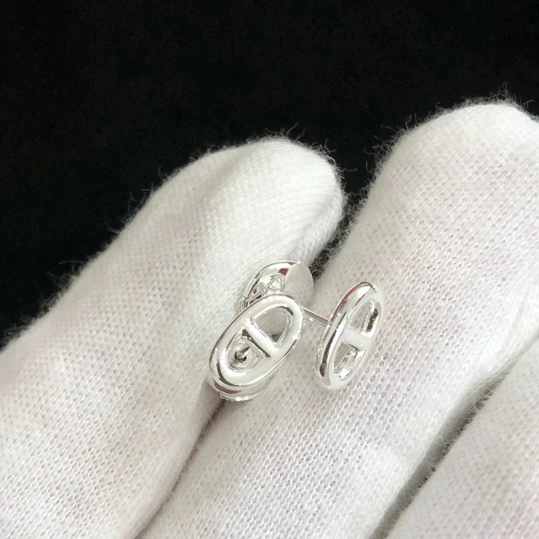 [Windsor Jewelry]CHAINE SMALL EARRINGS GOLD AND SILVER