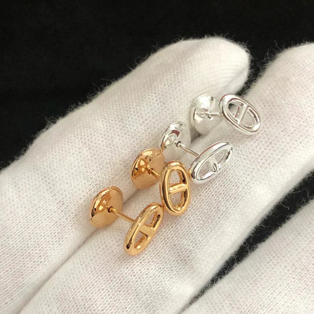 [Windsor Jewelry]CHAINE SMALL EARRINGS GOLD AND SILVER