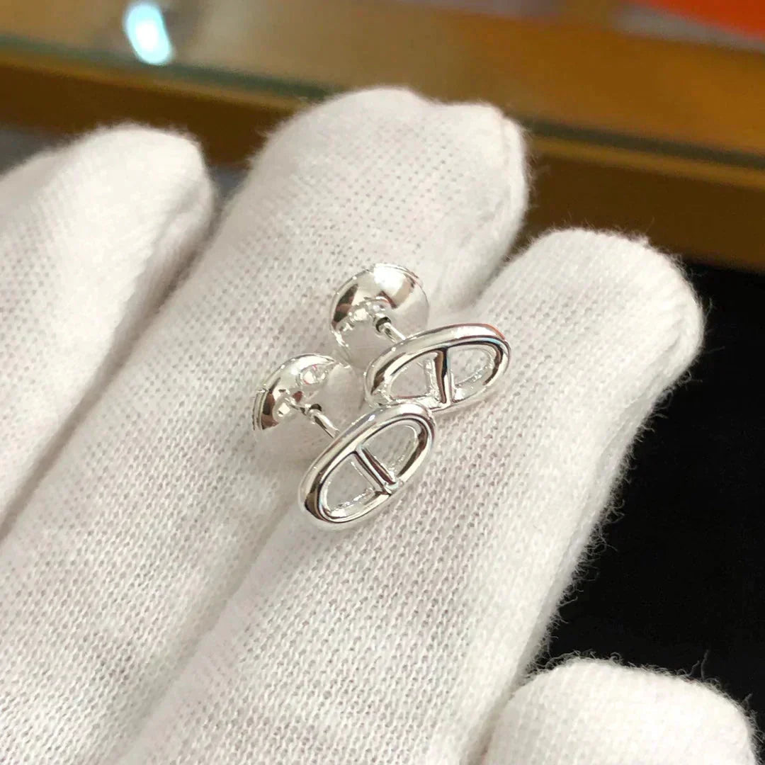 [Windsor Jewelry]CHAINE SMALL EARRINGS GOLD AND SILVER