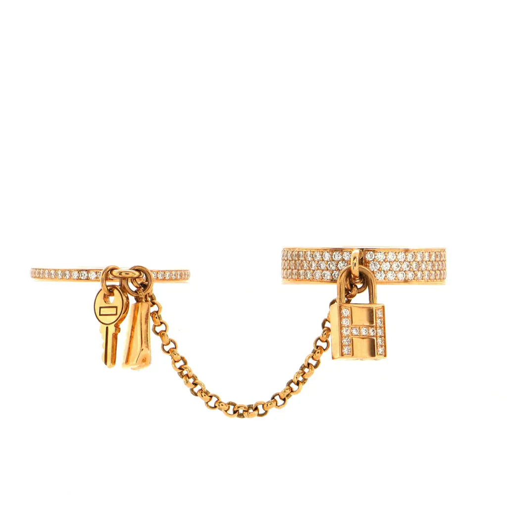 [Windsor Jewelry]HM KELLY CLOCHETTE DOUBLE RING IN  WITH DIAMONDS