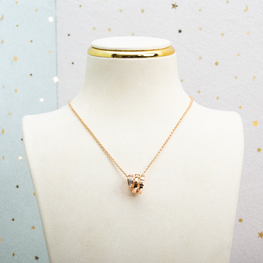 [Windsor Jewelry]SERPENTI PINK GOLD NECKLACE DIAMOND