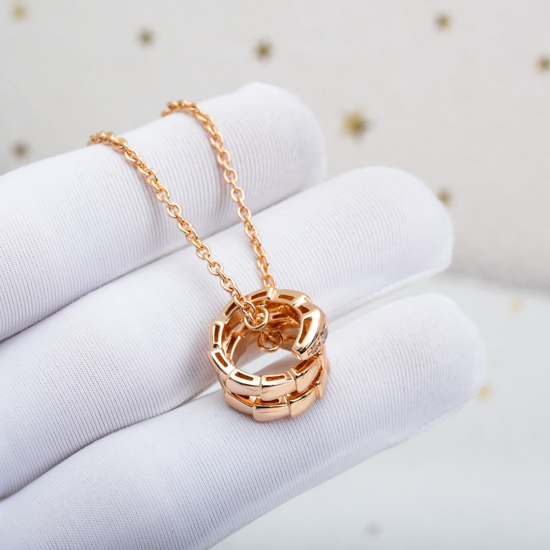 [Windsor Jewelry]SERPENTI PINK GOLD NECKLACE DIAMOND