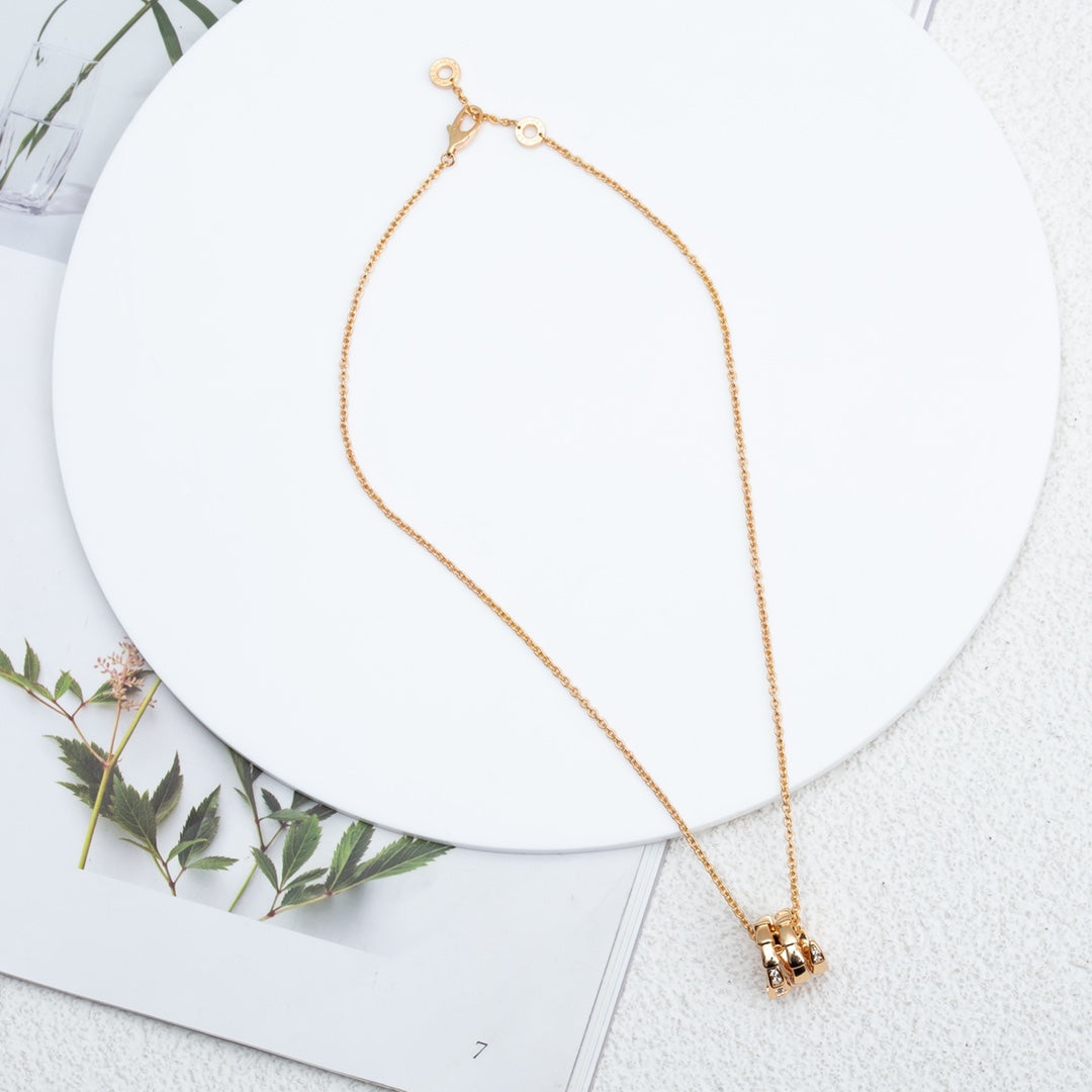 [Windsor Jewelry]SERPENTI PINK GOLD NECKLACE DIAMOND