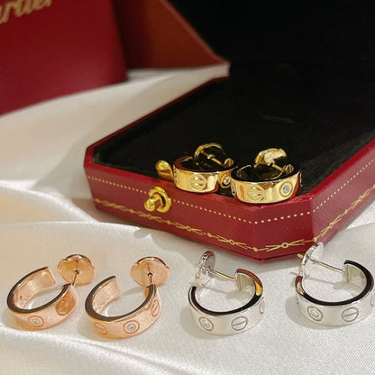 [Windsor Jewelry]LOVE EARRINGS 5.7MM 2 DIAMONDS