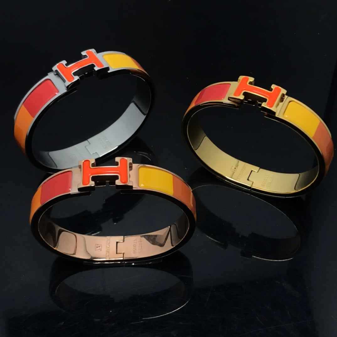 [Windsor Jewelry]H BRACELET ORANGE RAINBOW CERAMIC