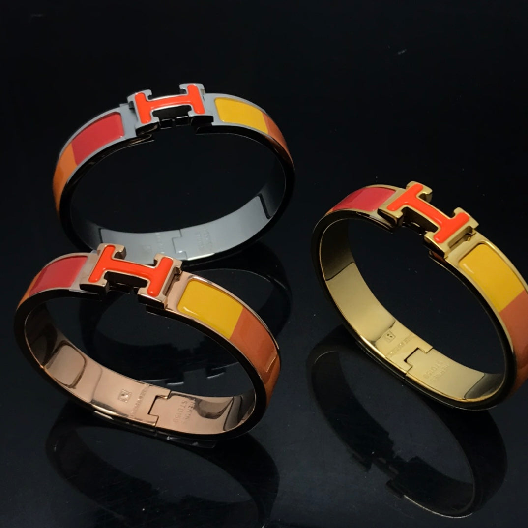 [Windsor Jewelry]H BRACELET ORANGE RAINBOW CERAMIC
