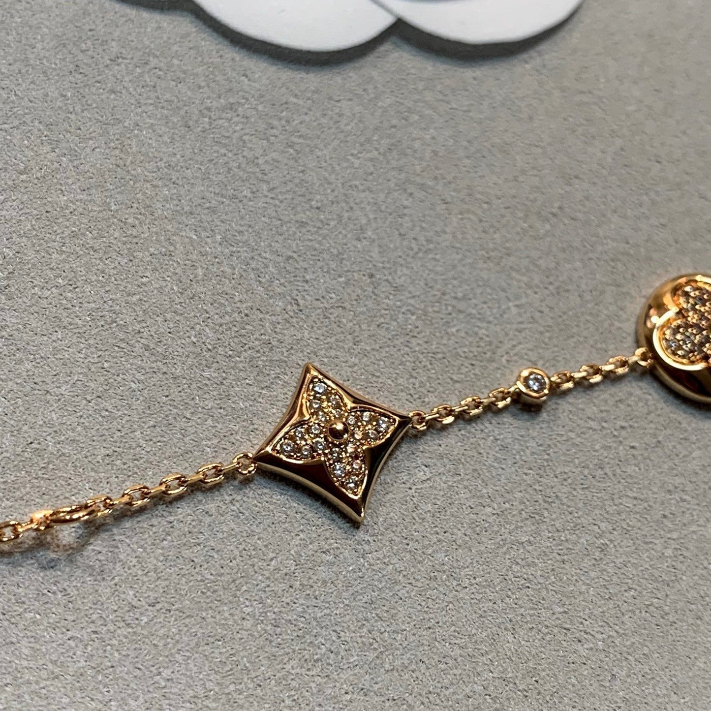 [Windsor Jewelry]STAR AND SUN 4 MOTIFS GOLD DIAMONDS BRACELET