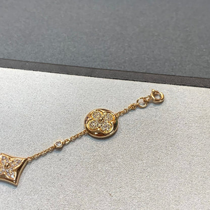 [Windsor Jewelry]STAR AND SUN 4 MOTIFS GOLD DIAMONDS BRACELET