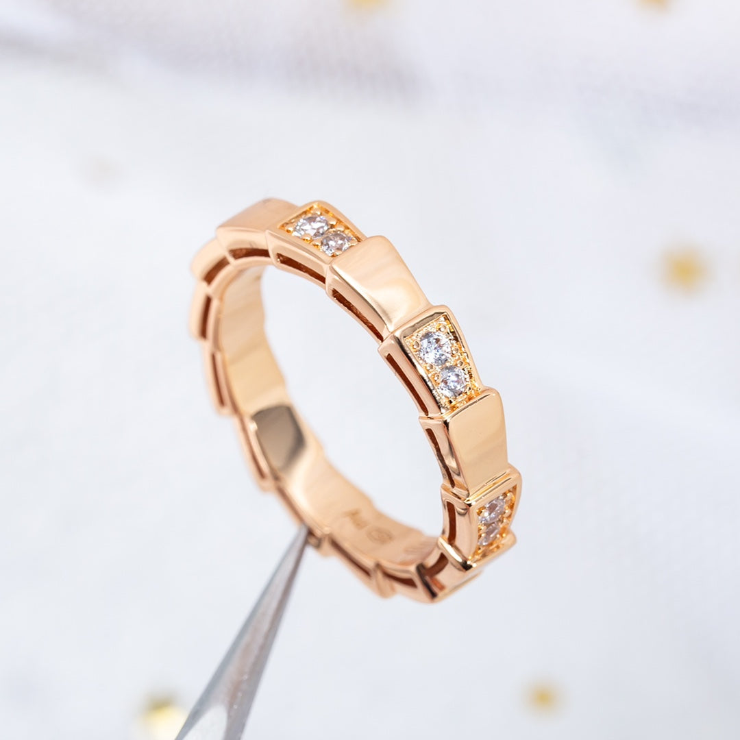 [Windsor Jewelry]SERPENTI RING PINK GOLD  3MM