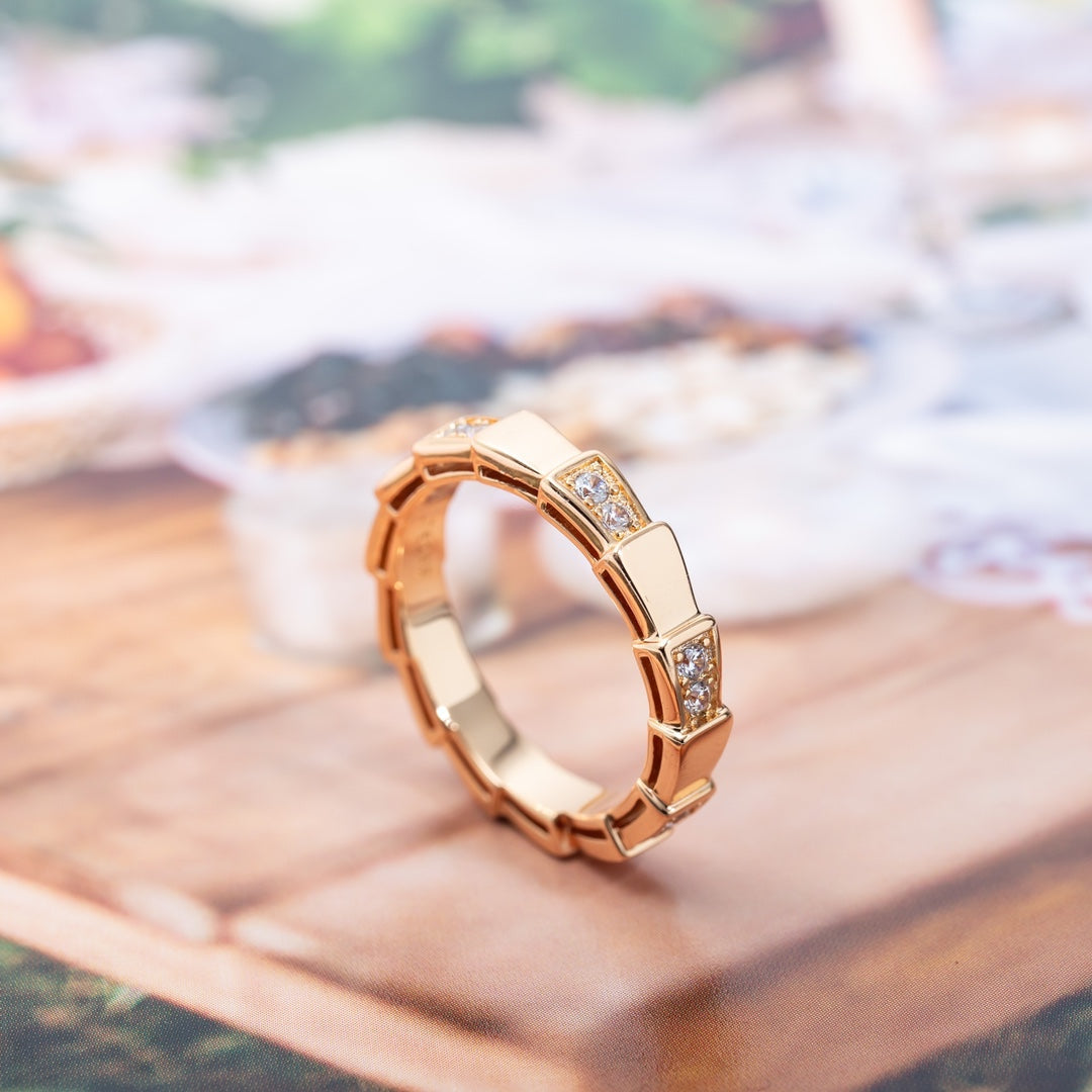 [Windsor Jewelry]SERPENTI RING PINK GOLD  3MM