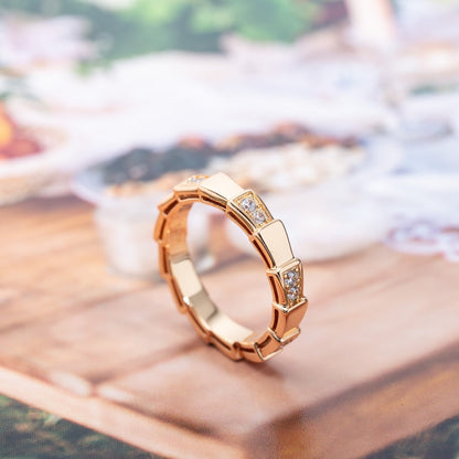 [Windsor Jewelry]SERPENTI RING PINK GOLD  3MM