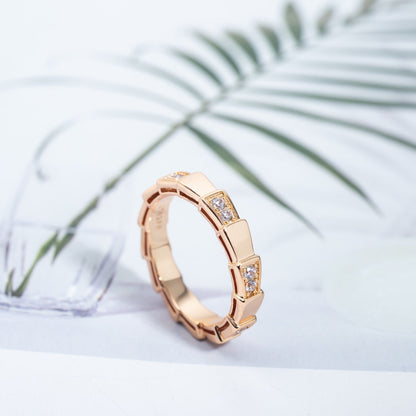 [Windsor Jewelry]SERPENTI RING PINK GOLD  3MM