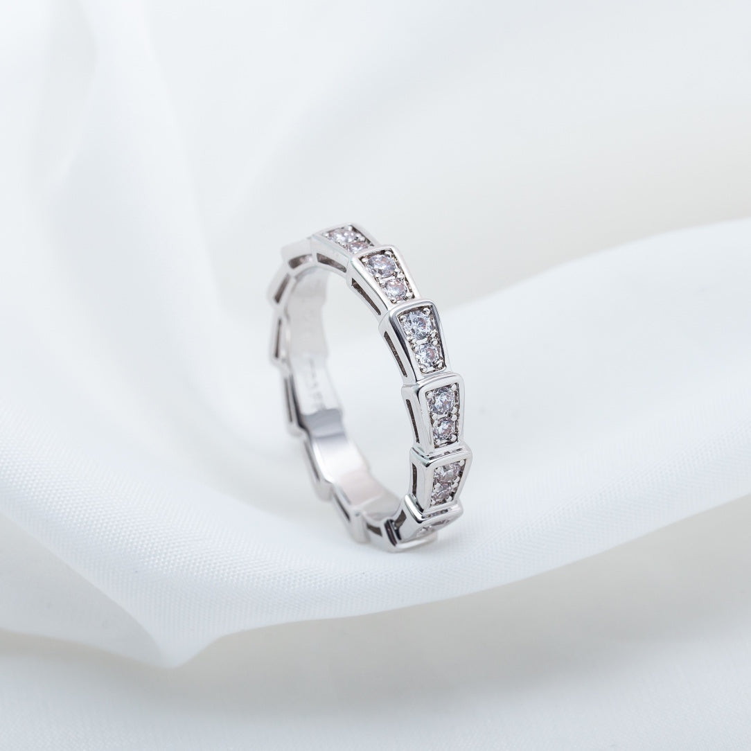 [Windsor Jewelry]SERPENTI RING SILVER DIAMOND PAVED 3MM
