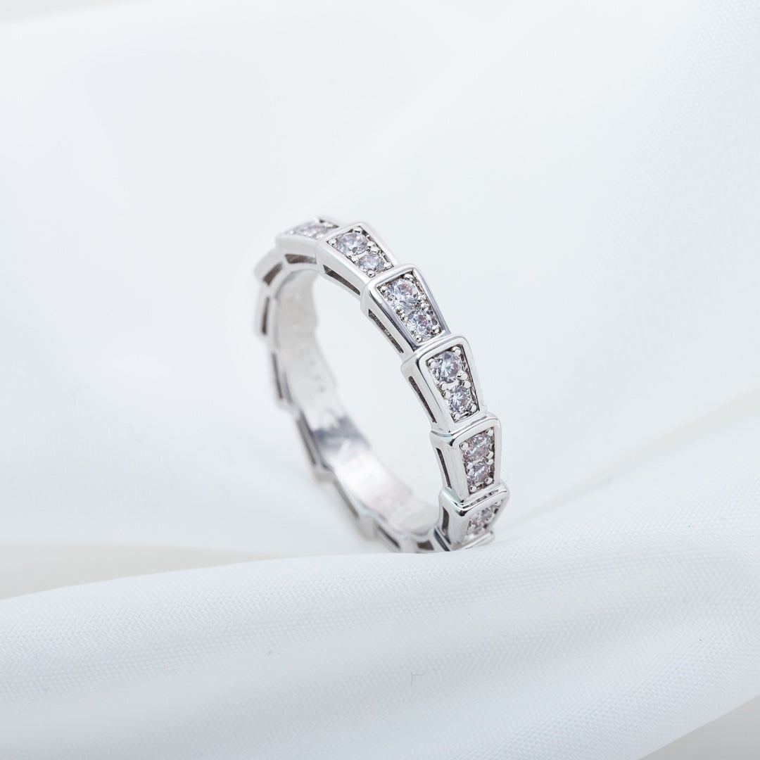 [Windsor Jewelry]SERPENTI RING SILVER DIAMOND PAVED 3MM
