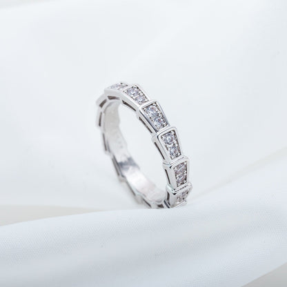 [Windsor Jewelry]SERPENTI RING SILVER DIAMOND PAVED 3MM