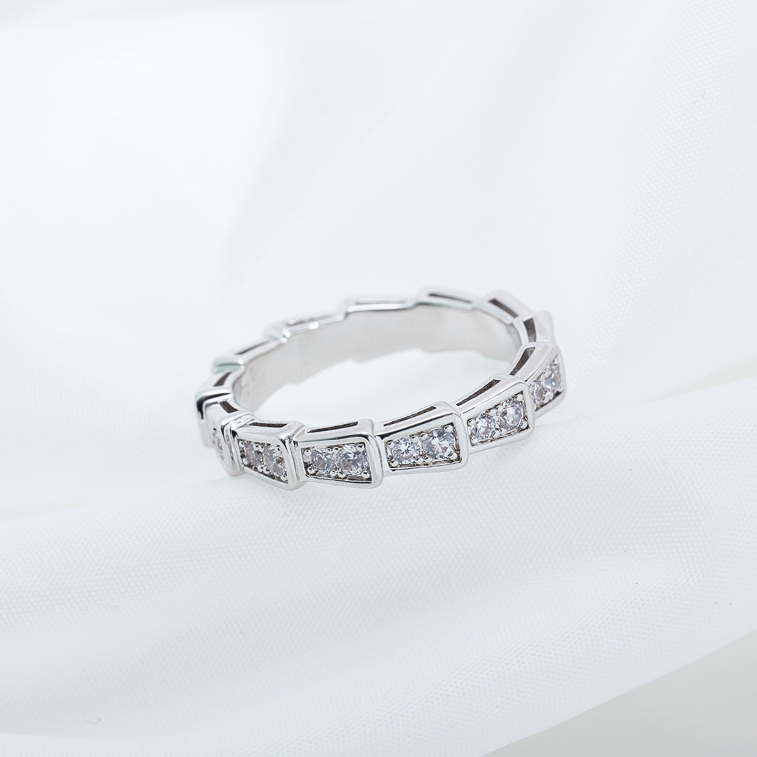 [Windsor Jewelry]SERPENTI RING SILVER DIAMOND PAVED 3MM