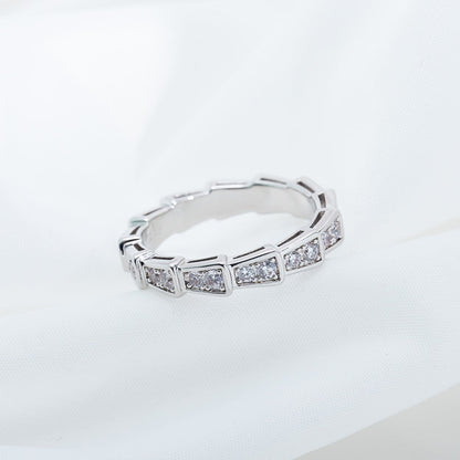 [Windsor Jewelry]SERPENTI RING SILVER DIAMOND PAVED 3MM