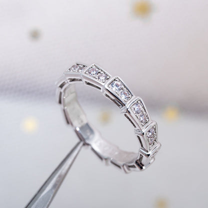 [Windsor Jewelry]SERPENTI RING SILVER DIAMOND PAVED 3MM