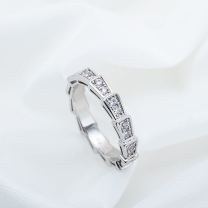 [Windsor Jewelry]SERPENTI RING SILVER DIAMOND PAVED 3MM