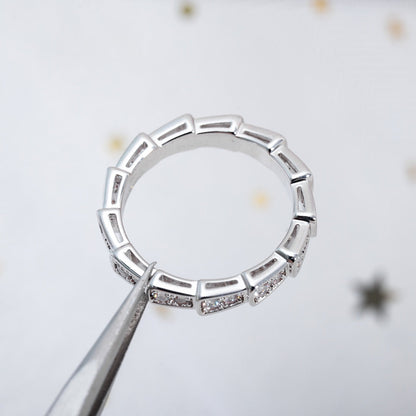 [Windsor Jewelry]SERPENTI RING SILVER DIAMOND PAVED 3MM