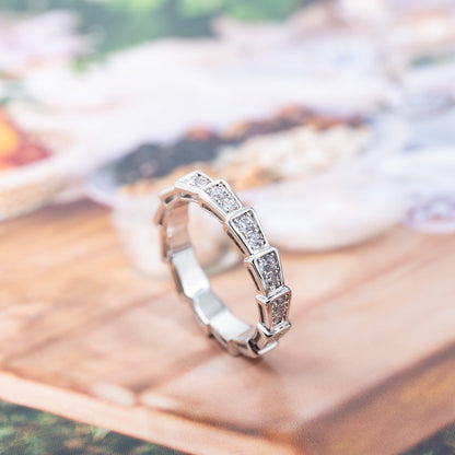 [Windsor Jewelry]SERPENTI RING SILVER DIAMOND PAVED 3MM