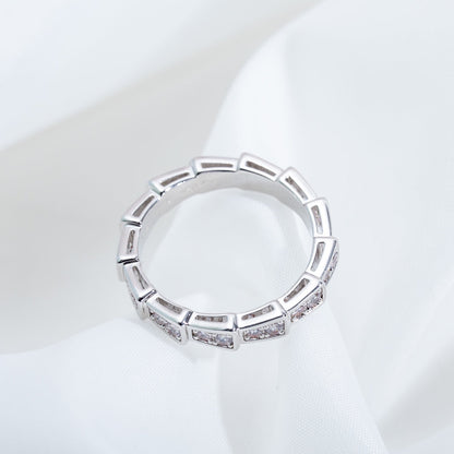 [Windsor Jewelry]SERPENTI RING SILVER DIAMOND PAVED 3MM