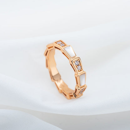 [Windsor Jewelry]SERPENTI RING PINK GOLD DIAMOND MOP 3MM