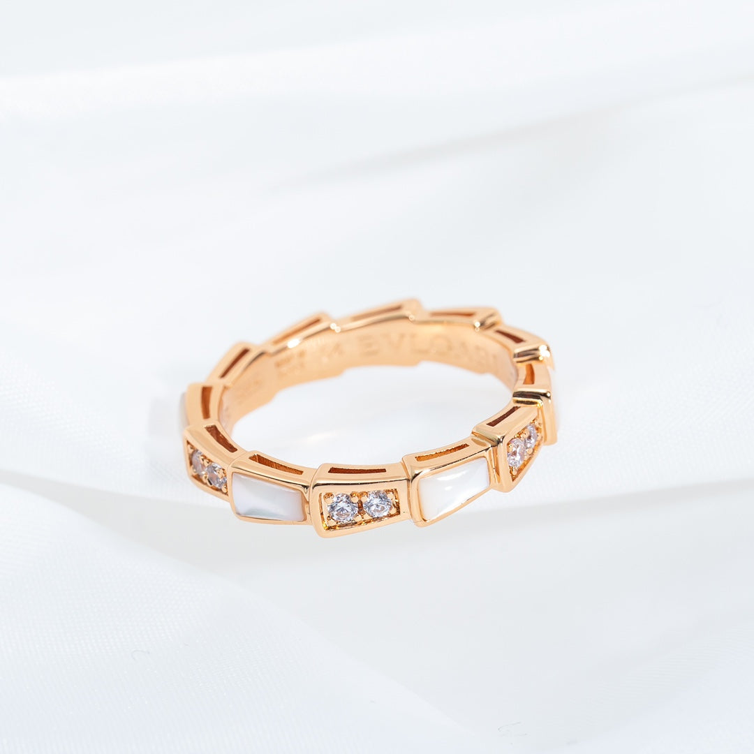 [Windsor Jewelry]SERPENTI RING PINK GOLD DIAMOND MOP 3MM