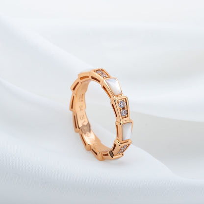 [Windsor Jewelry]SERPENTI RING PINK GOLD DIAMOND MOP 3MM