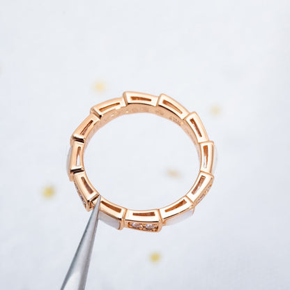 [Windsor Jewelry]SERPENTI RING PINK GOLD DIAMOND MOP 3MM