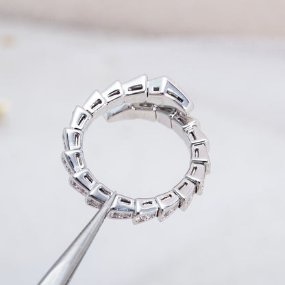 [Windsor Jewelry]SERPENTI RING SILVER DIAMOND PAVED 4MM