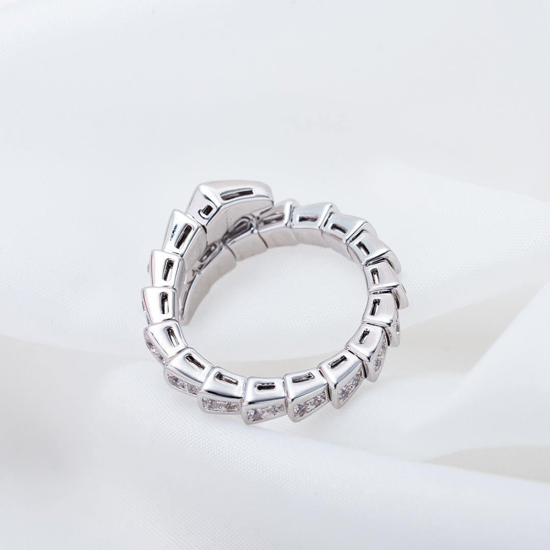 [Windsor Jewelry]SERPENTI RING SILVER DIAMOND PAVED 4MM