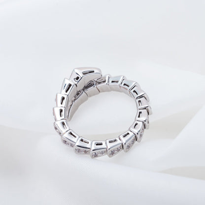 [Windsor Jewelry]SERPENTI RING SILVER DIAMOND PAVED 4MM