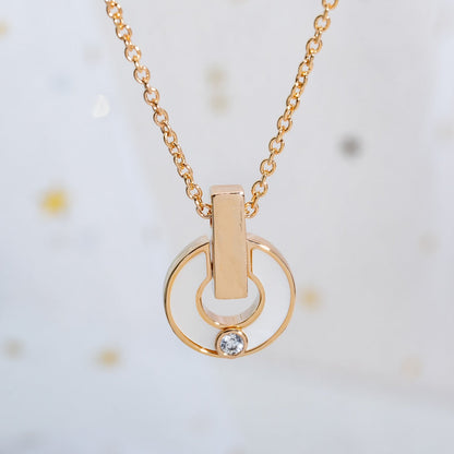[Windsor Jewelry]GARI NECKLACE PINK GOLD MOP