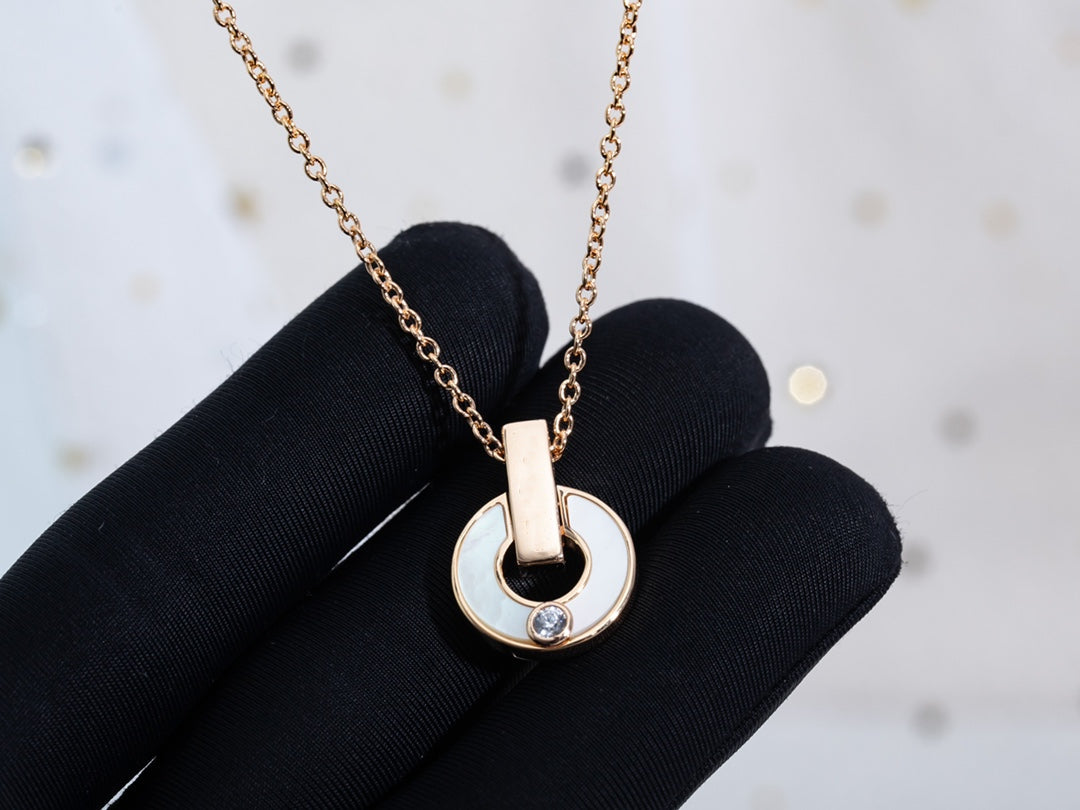 [Windsor Jewelry]GARI NECKLACE PINK GOLD MOP