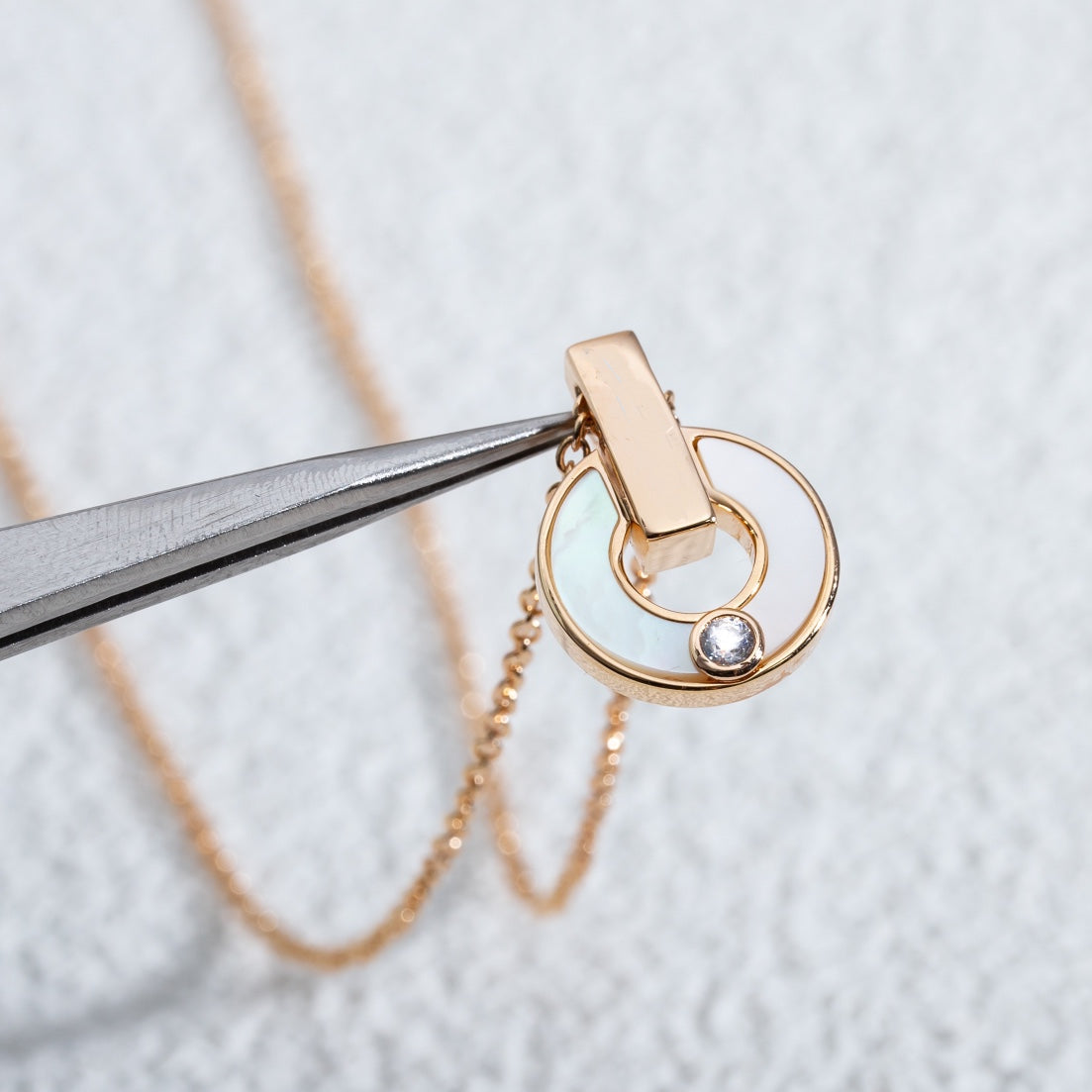 [Windsor Jewelry]GARI NECKLACE PINK GOLD MOP
