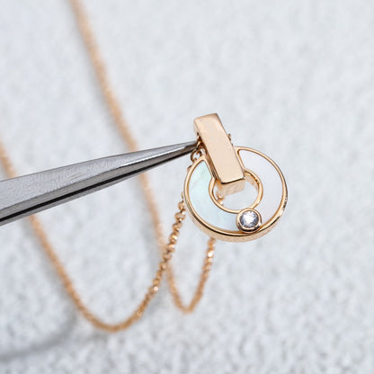 [Windsor Jewelry]GARI NECKLACE PINK GOLD MOP
