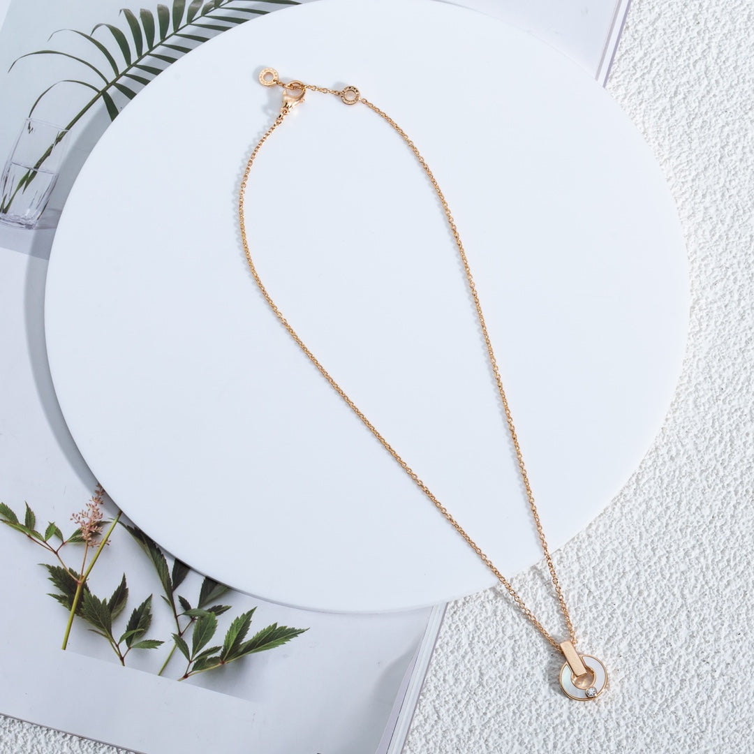 [Windsor Jewelry]GARI NECKLACE PINK GOLD MOP