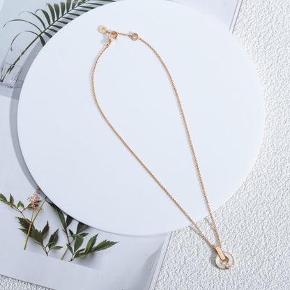 [Windsor Jewelry]GARI NECKLACE PINK GOLD MOP