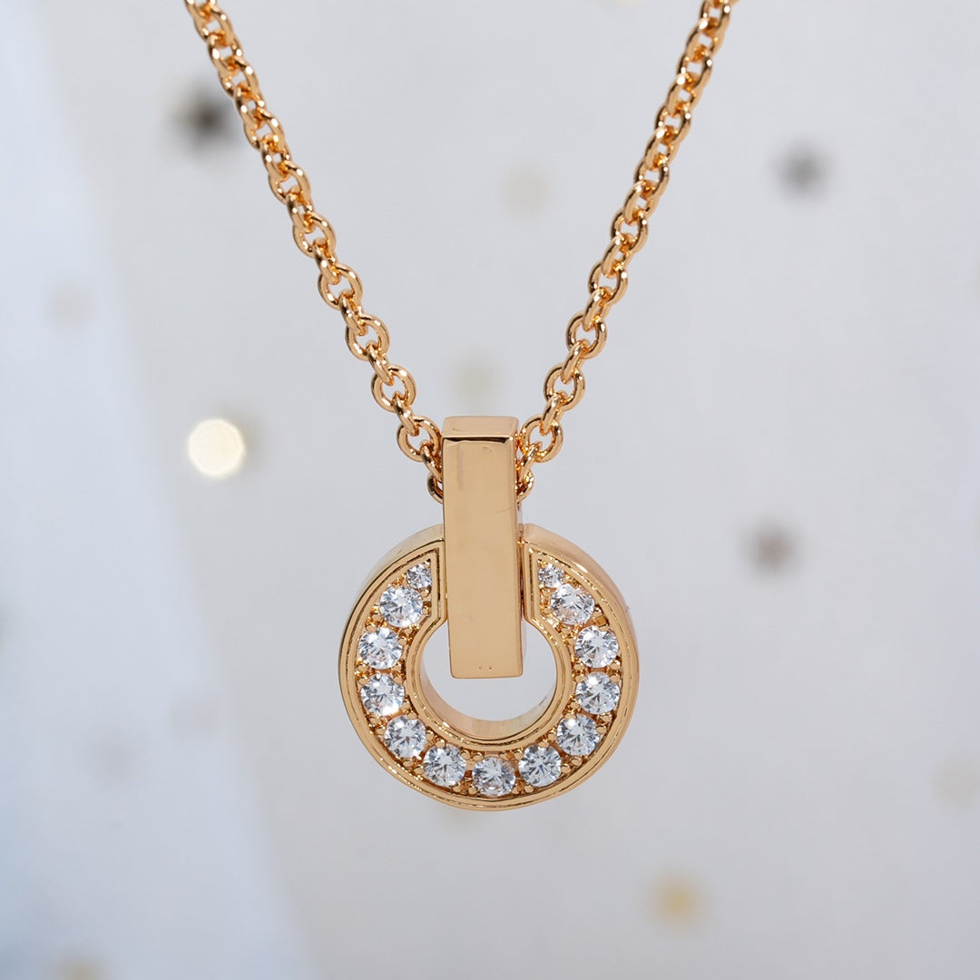 [Windsor Jewelry]GARI NECKLACE PINK GOLD DIAMOND