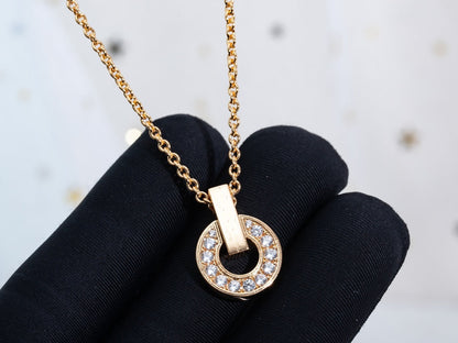 [Windsor Jewelry]GARI NECKLACE PINK GOLD DIAMOND